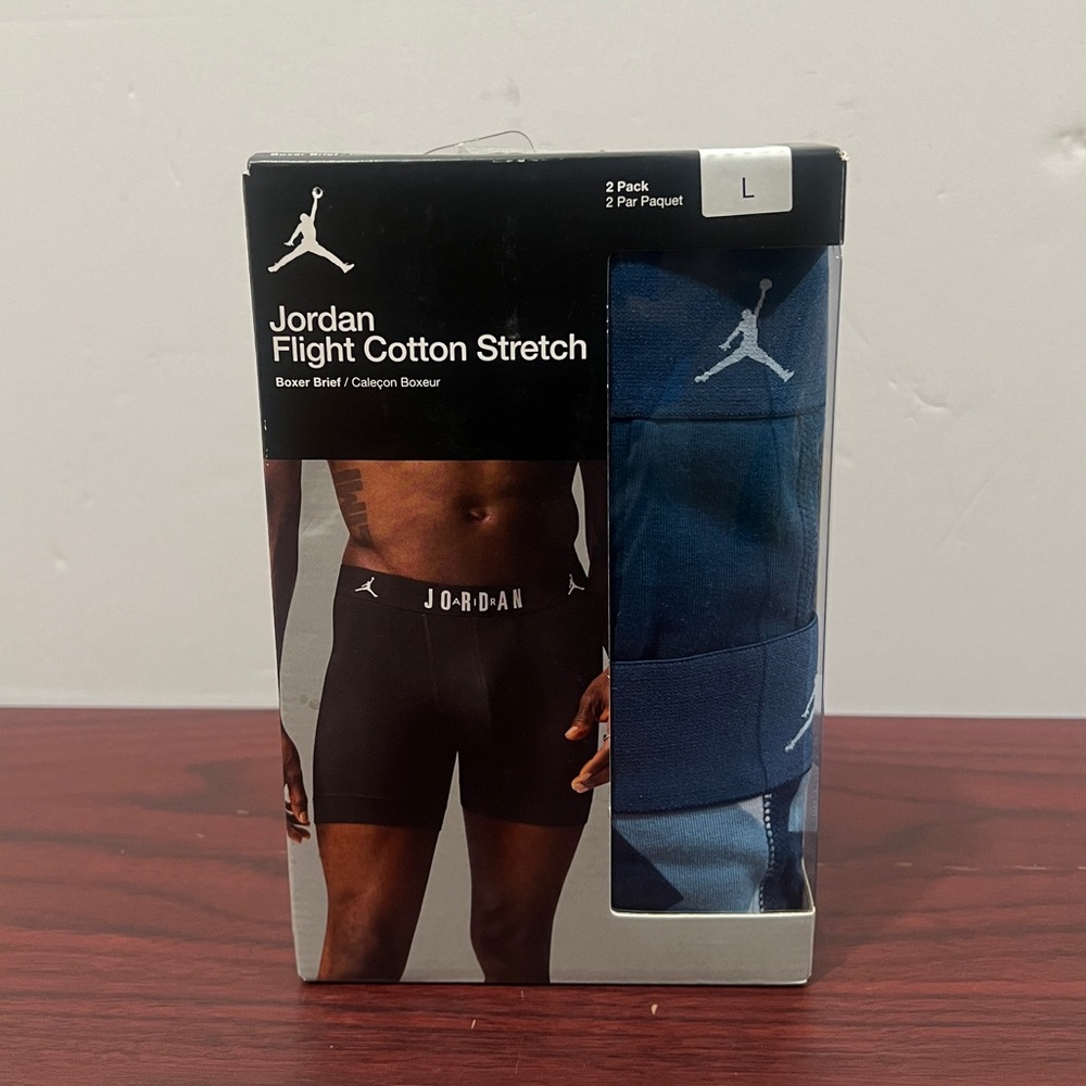 Jordan Flight Cotton Stretch Boxer Brief, 2 Pack